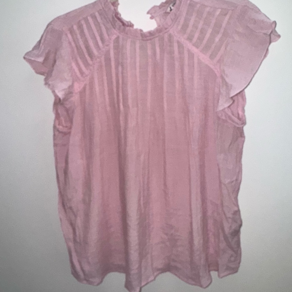 Pink Ruffled Women's Top
